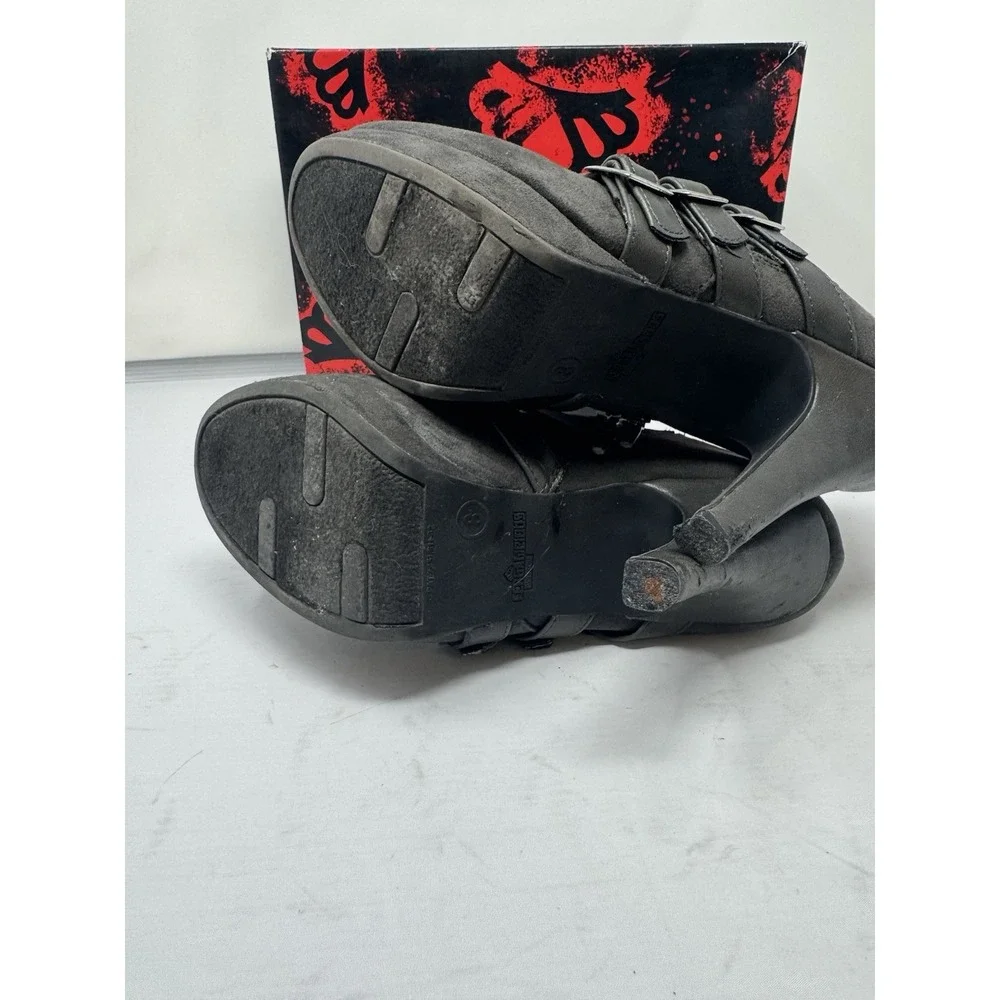 Fergalicious 🖤Y2K Grunge Platform Buckles Dark Academia Goth Bratz Doll Heels 8